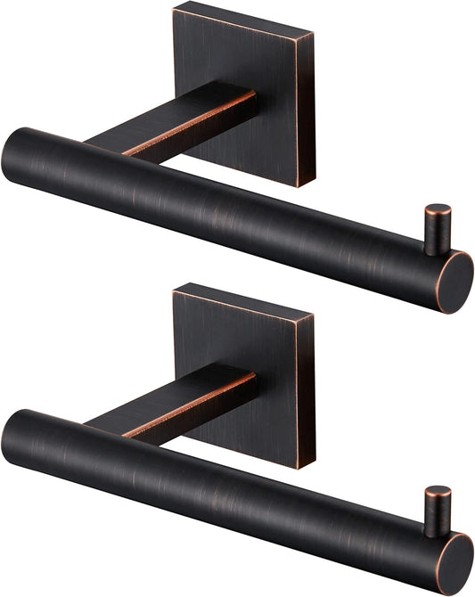KOKOSIRI Toilet Paper Holder Oil Rubbed Bronze for Bathroom Kitchen Roll Holder Hold Mega Rolls Stainless Steel, 2 Pack, B2005ORB-2P