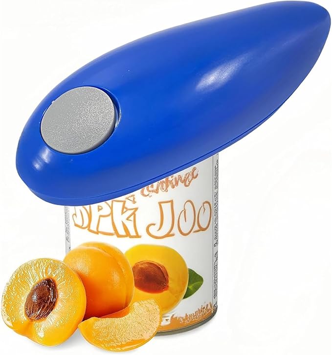 Cooks Professional Electric Can Opener, Hands-Free Automatic Can Opener for Seniors & Arthritic Patients, One-Touch Operation, Easy-Open Kitchen Gadget with Smooth Cutting (Blue)
