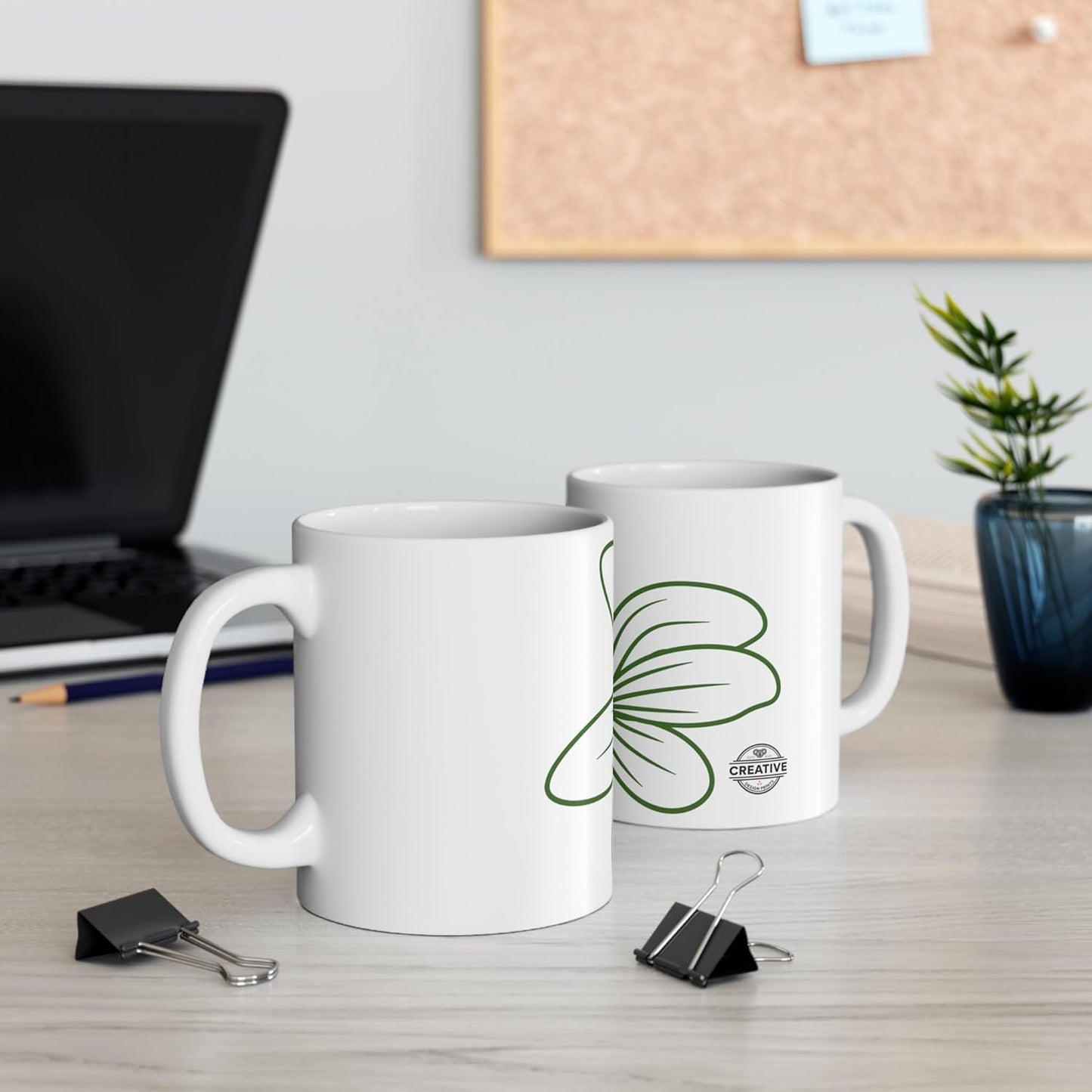11 OZ Novelty Coffee Mugs - Christmas Gift (Floral Theme)