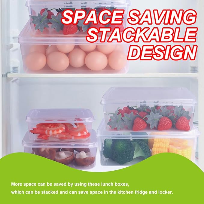 20 PCS Food Storage Container Set with Lids,BPA Free,Lunch Containers,Lightweight Ideal for Camp Grocery Snap Kitchen,Freezer Safe
