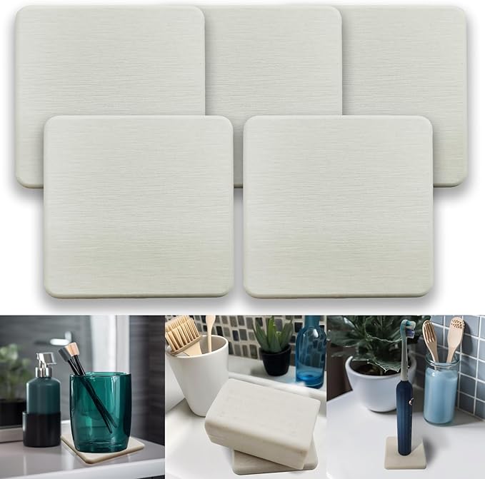 Mucco Water Absorbing Stone Tray for Sink, Premium Diatomaceous Earth Soap Holder Dish，Water Absorbent Diatomite Coasters, Fast Drying Stone Sink Tray for Hand soap & Cups & Drinks Bottles