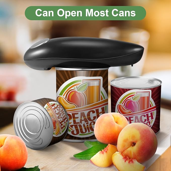 One Touch Battery Operated Electric Can Opener Fits Almost Size Can With Smooth Edge, Hands Free Electric Can Openers for Kitchen, Kitchen Gadgets Automatic Electric Can Opener for Seniors, Arthritis