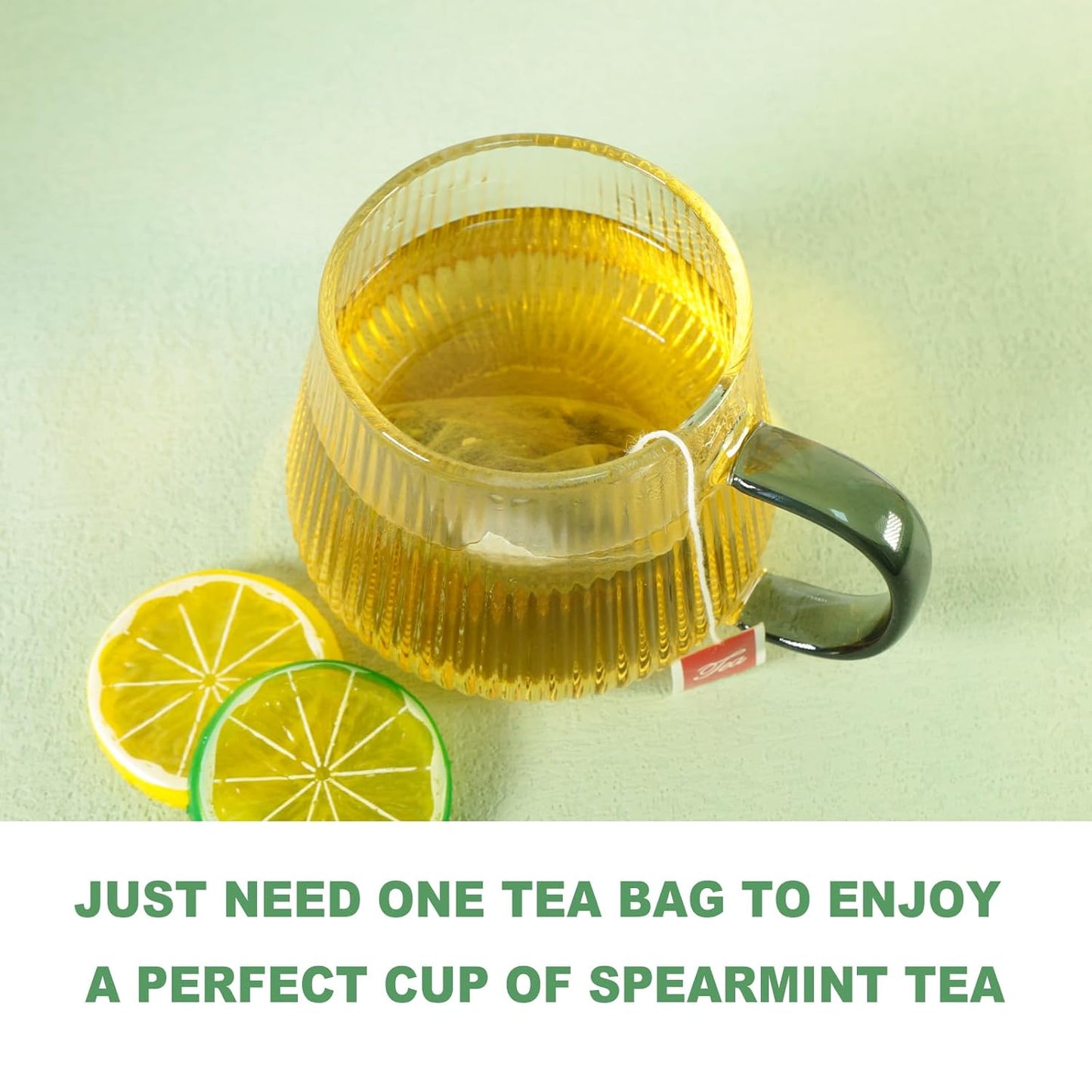 TEARELAE - Spearmint Tea - 1.5g x 50 Count - 100% Pure Spearmint Leaves - Non-GMO - Naturally Caffeine-free Herbal Tea - Support Digestion & Natural Breath Freshener