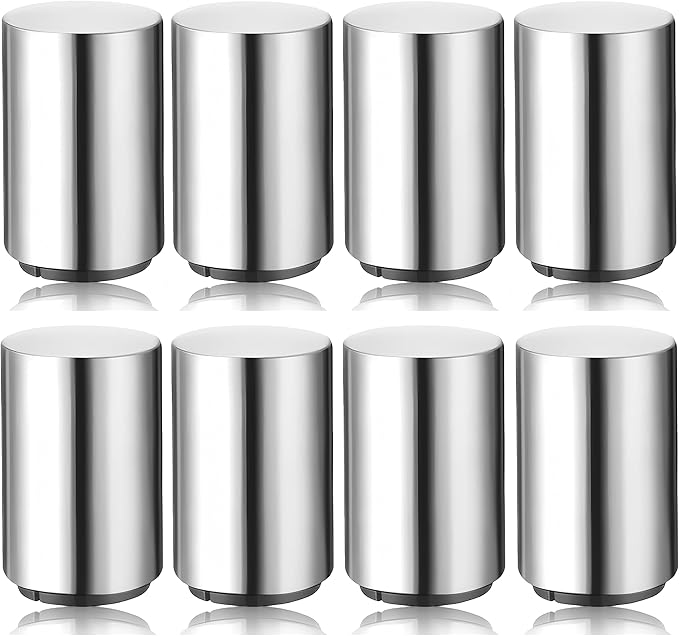 Magnetic Beer Bottle Opener with Automatic Cap Catcher, Ultra Premium Stainless Steel Soda & Beer Bottle Opener, Push & Pull Convenient Design Bar Accessory (8 pcs)