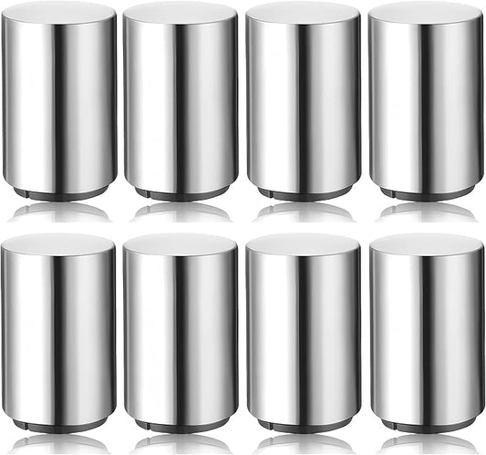 Magnetic Beer Bottle Opener with Automatic Cap Catcher, Ultra Premium Stainless Steel Soda & Beer Bottle Opener, Push & Pull Convenient Design Bar Accessory (8 pcs)