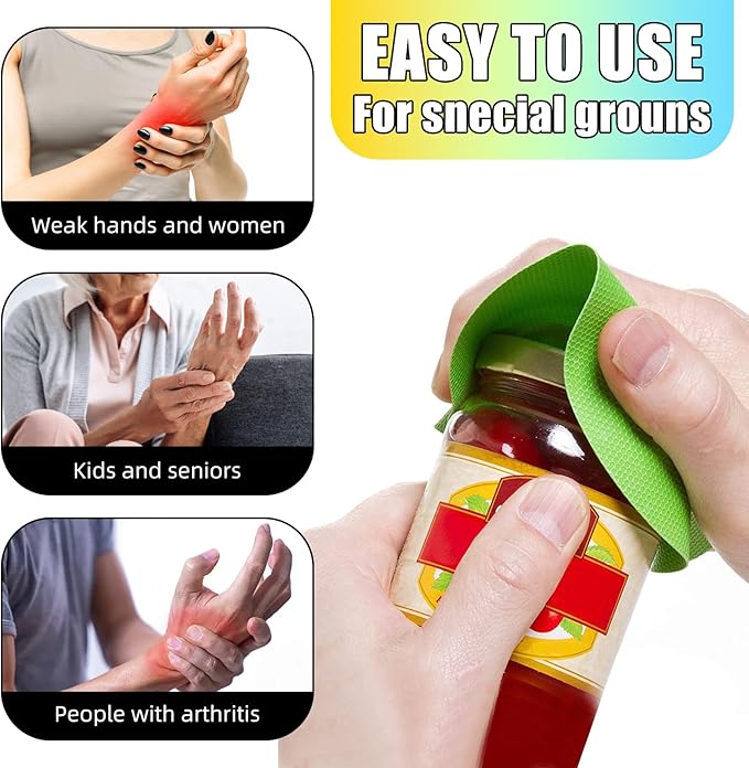 Jar Opener, 8PCS Rubber Jar Opener Gripper Pad, Round Bottle Opener/Jar Opener Gripper, Bottle & Can Opener, Kitchen Gadgets, Lid Opener Gripper Pad