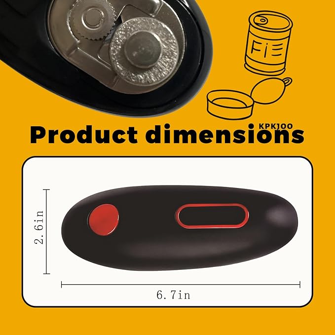 Cooks Professional Electric Can Opener - Redefine Cooking Ease for Seniors & Arthritic Patients with Innovative Hands-Free Operation and One Touch Design (Black)