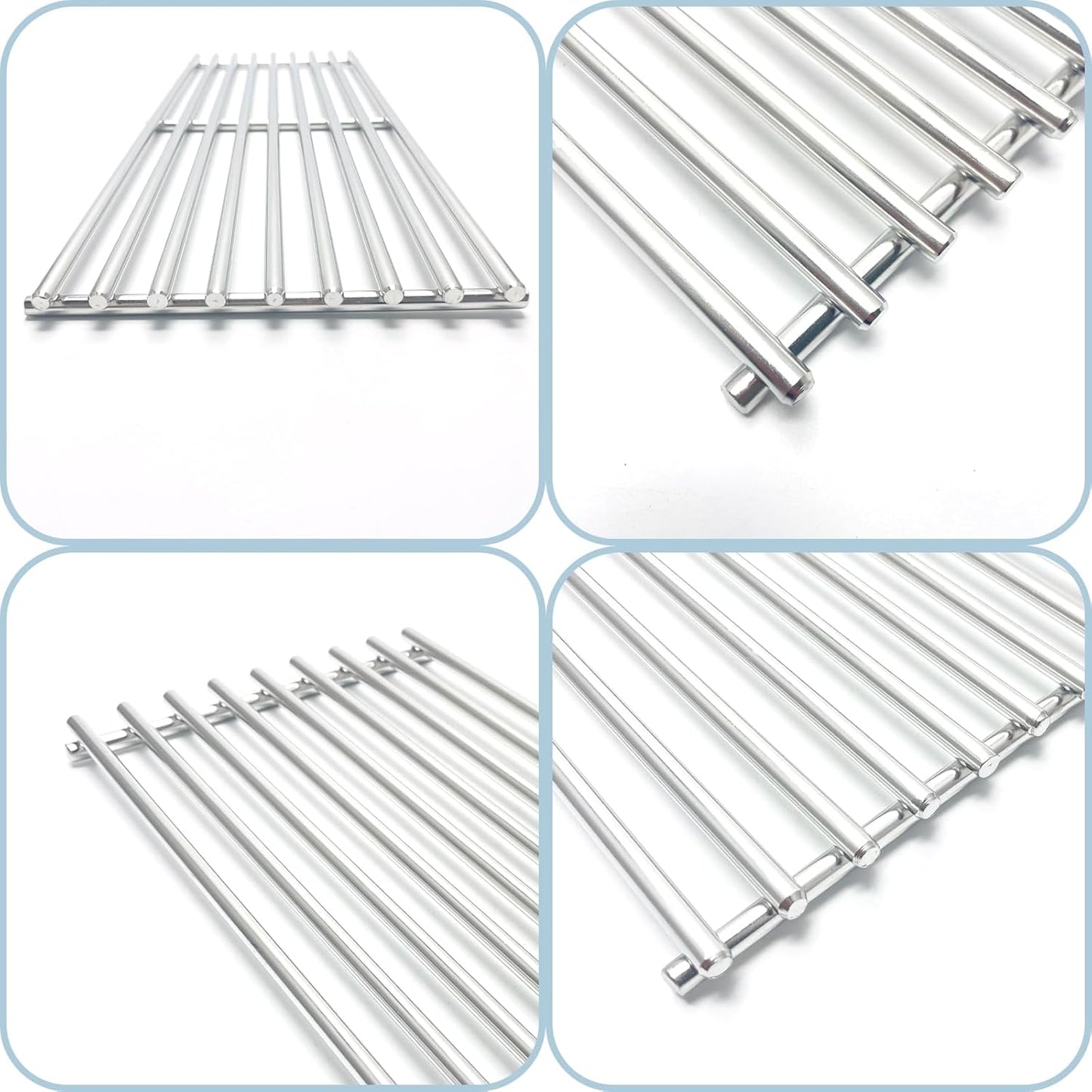 17-3/8” Stainless Steel 5 Grid Grates for Broil King Baron 540,590 590-S,Huntington 6133-84, 6133-87 6130-54, 6130-57 Broil-Mate 7130-64, 7133-64 Sterling 5130-54, 5130-64 Gas Grill