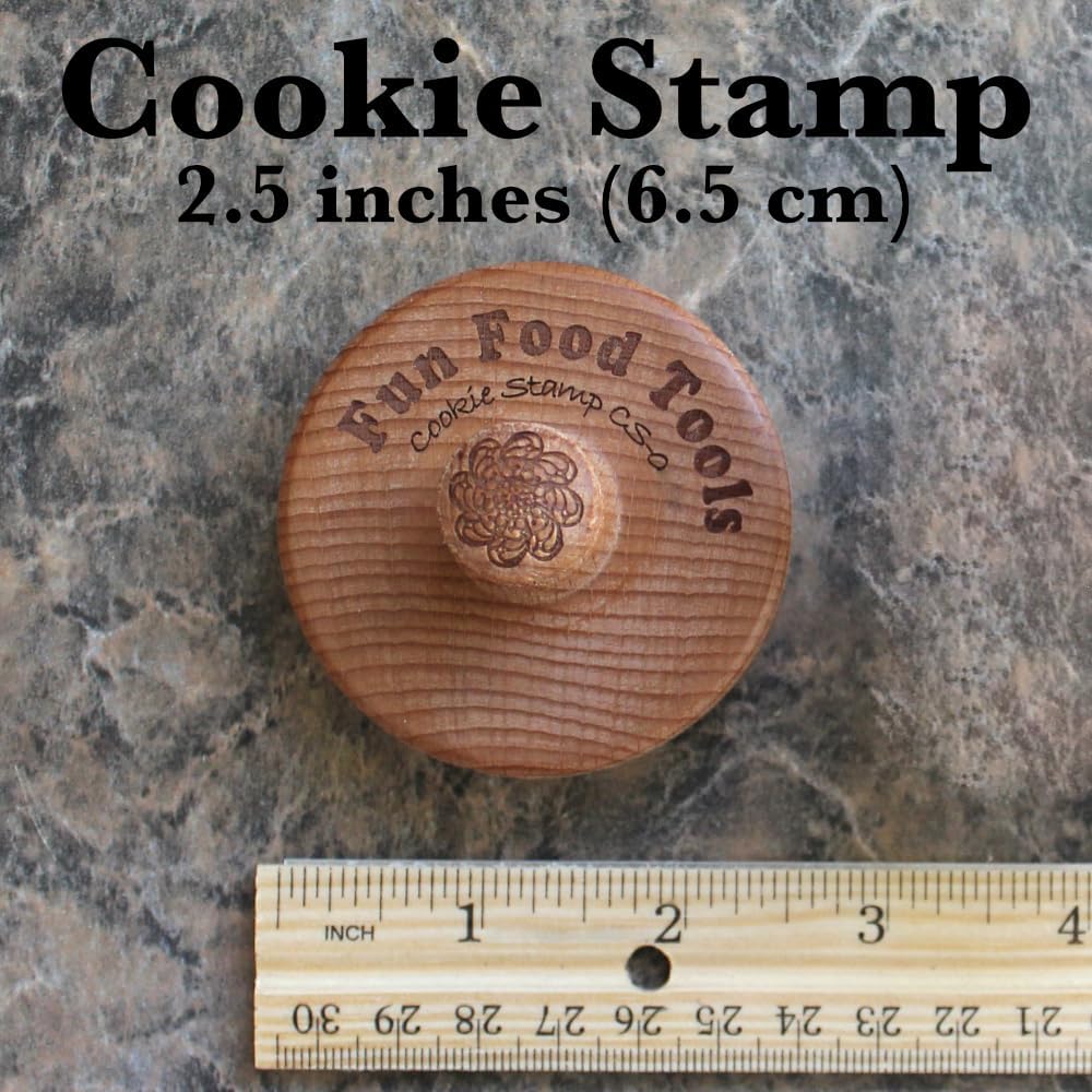 Wood Cookie Stamp, 2.5 Inch (Happy Hanukkah CS-115)