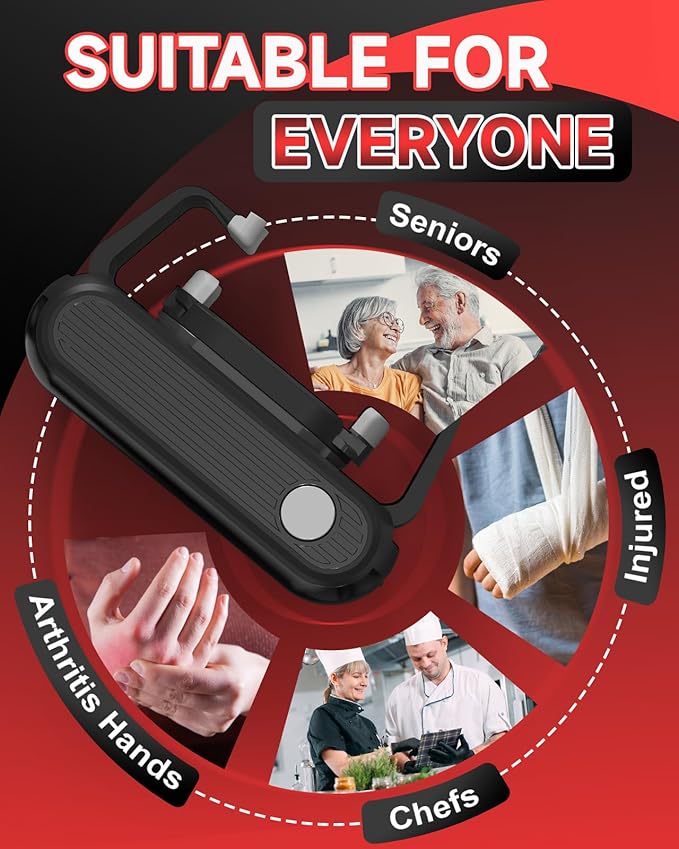 One Touch and High Torque Electric Jar Opener, Hands-Free Jar Opener for Seniors, Arthritis and Weak Hands, Fits Most Jar Sizes, Battery Operated Bottle Opener Essential Kitchen Tool, Black