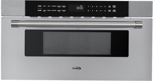 KoolMore KM-MD30-SS Microwave Drawer, Capacity in Stainless-Steel, 30 in/1.2 cu. ft, Silver