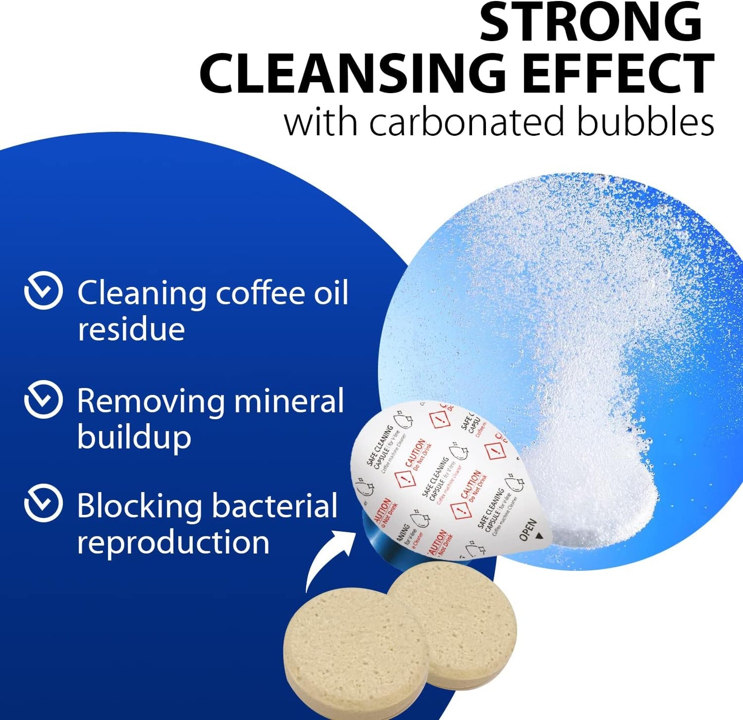 Powerful Vertuo Cleaning Pods and Capsules Cleaner Kit - for Coffee Machines - Made from 100% Plant-Based 1st Grade Formula - Includes 6 Cleaning Capsules Only Compatible with Vertuo