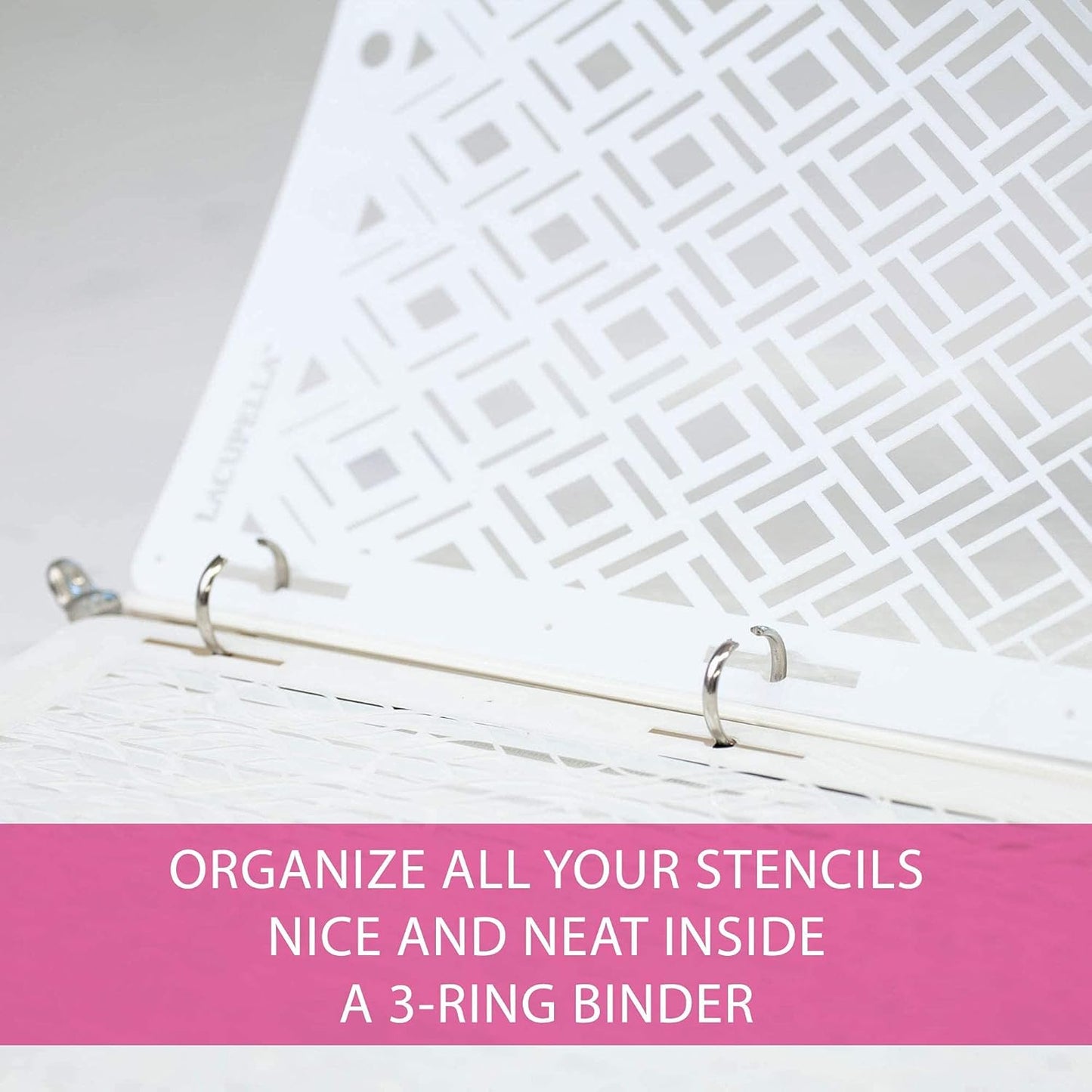 Cake Baking Stencil - Seamless Delicate Pattern for Decorating Tall Double Barrel Cake to Use with Buttercream, Royal Icing, Ganache, Paint, Airbrush (FOLD)