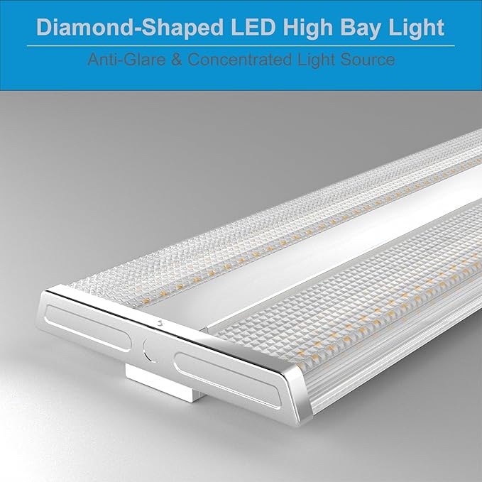 Lightdot 40IN LED High Bay Shop Lights, 100-277V 【Driver Equipped, 5 Years】 240W 33600LM [Eqv. 960W MH/HPS] 5000K Diamond Diffusion Linear Hanging Light for Warehouse -ETL Listed, 5Pack