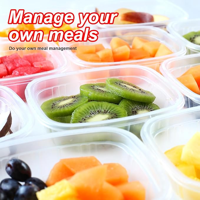 20 PCS Food Storage Container Set with Lids,BPA Free,Lunch Containers,Lightweight Ideal for Camp Grocery Snap Kitchen,Freezer Safe