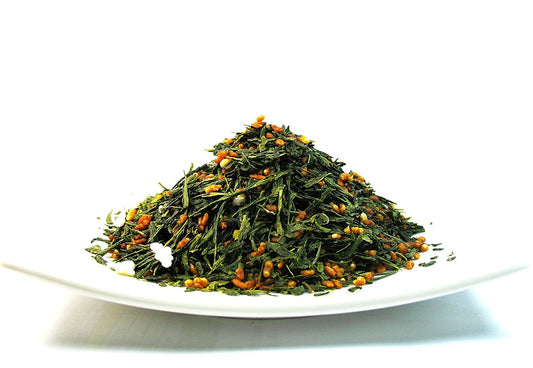 Japanese Genmaicha Popcorn Green Tea premium green tea helps the stomach to digest – 1lb Tea Bag