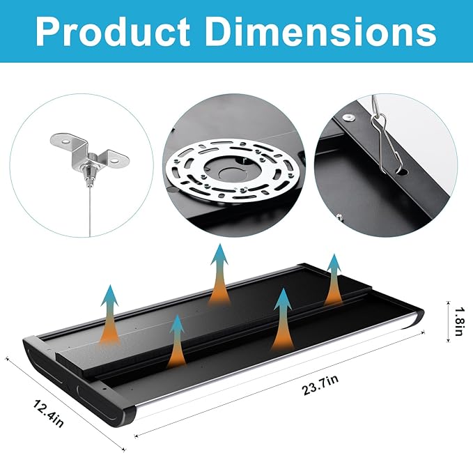 Lightdot 2FT LED High Bay Shop Lights, Dimmable 100-277V 【Driver Equipped】 150W 21500LM [Eqv.800W MH] 5000K Large Coverage Linear 2x2 High Bay LED Fixtures for Warehouse Garage -ETL Remote, 4P Black