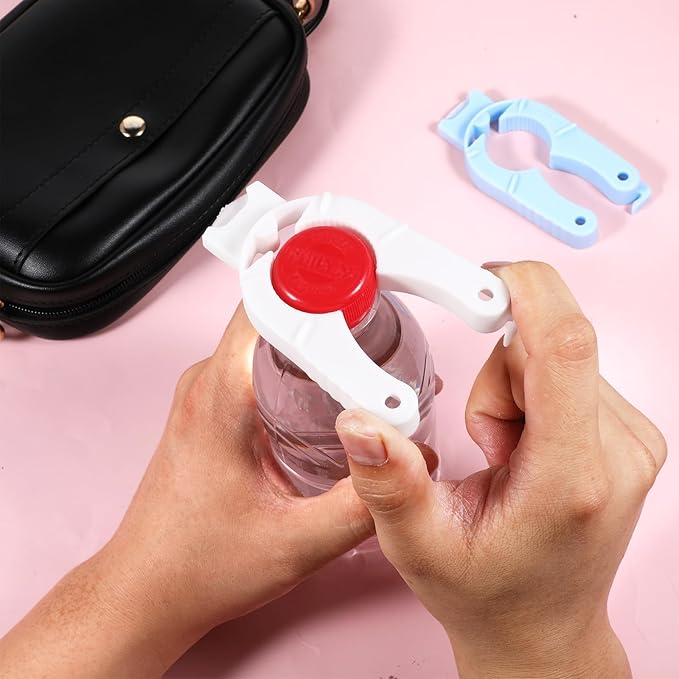 Plastic Bottle Cap Opener, 4 Pack Multifunctional Water Bottle Opener for Seniors 3 in 1 Multi-Purpose Water Can Cap Openers Soda Can Openers for Arthritic Hands Elderly Seniors