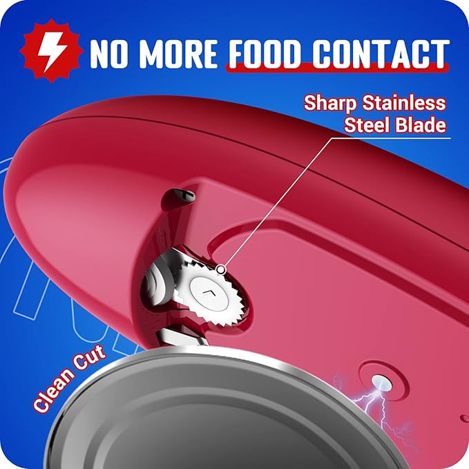 Electric Can Opener Automatic Hand Free Can Openers for Arthritis and Seniors, Safety Can Opener Smooth No Sharp Edges, Restaurant Can Openers Best Kitchen Gadget for Home Use
