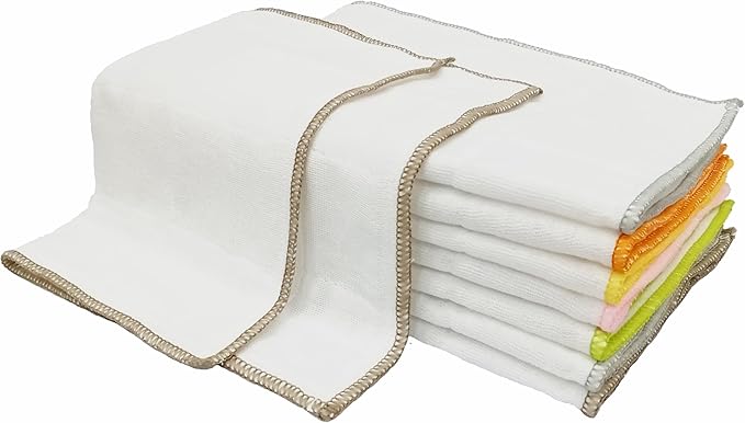 Mother-Earth Cotton Dish Cloths, Ultra Absorbent Quick-Drying Cleaning Cloths, Reusable and Eco-Friendly Dish Rags for Kitchen Use (8)
