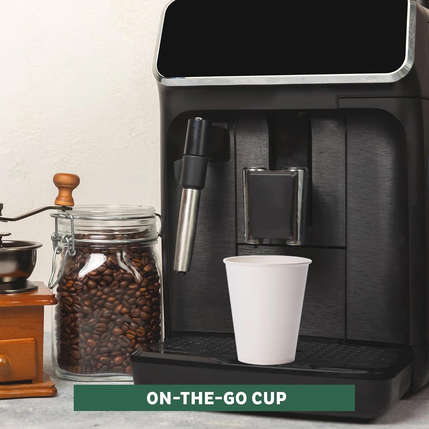 Freshware Coffee Cups 16 oz [100 Pack] Disposable Paper Cups for Hot or Iced Coffee Cup, Slushie Cup, Milkshakes, Smoothies, and Tea