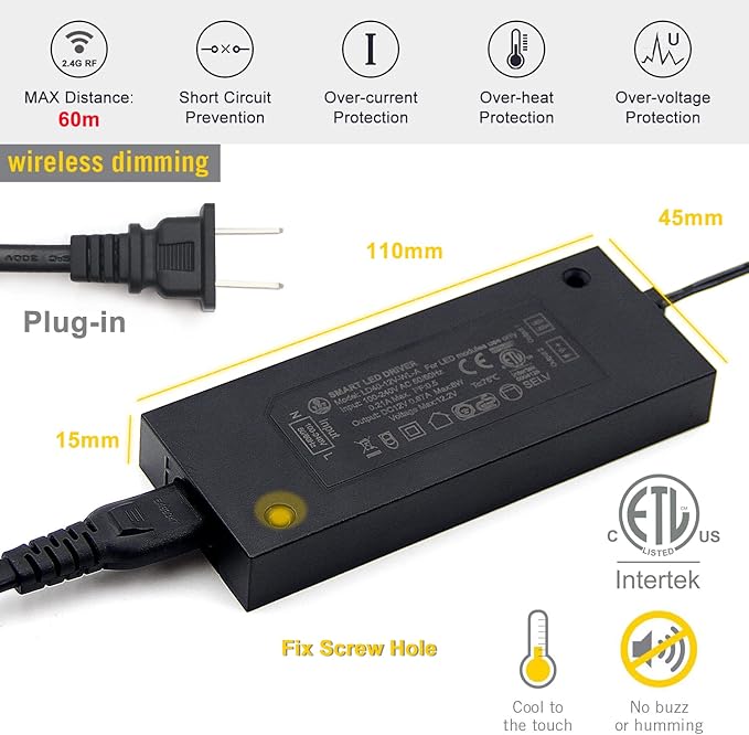 VST Under Cabinet Mini Panel Lighting 3PCS 3.94inch 12V 2.5W(Total 7.5W) with Wireless Dimmer Switch, Surface Mount Puck Light for Kitchen Van Truck Car Galley Downlight (Square Black 4000K)