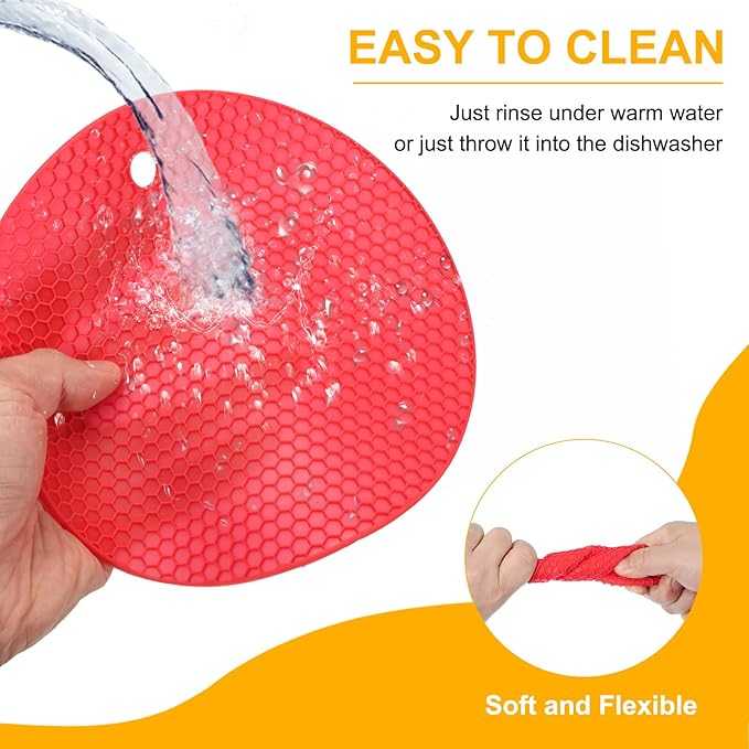 uxcell 3pcs Silicone Jar Opener Pads, 17.5cm/7" Texture Can Opener Multipurpose Round Bottle Lid Opener Non-Slip Coasters for Weak Hands Seniors Children, Gray