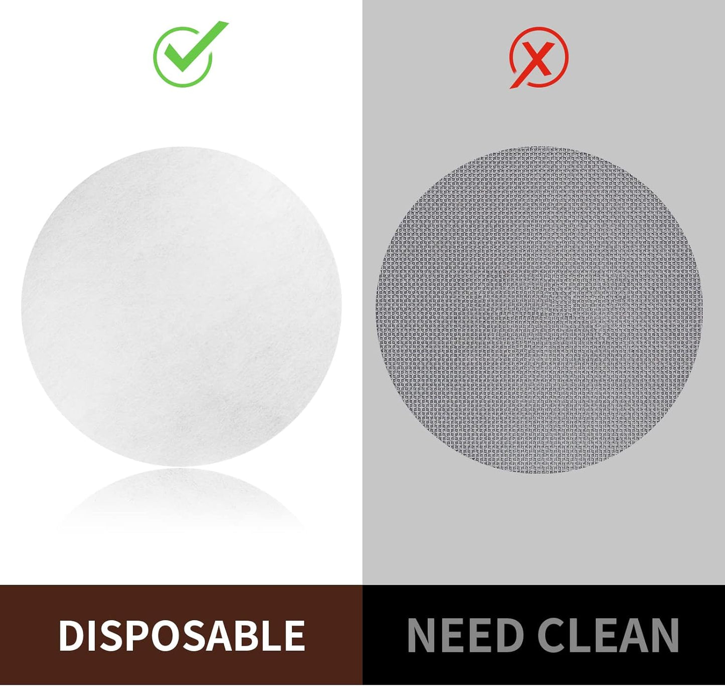 1000 Pcs Coffee Paper Filter for Espresso Coffee Maker, 53 mm Unbleached Espresso Filter Puck Screen Portafilter Paper Compatible with Breville Barista, Mr. Coffee and Other Espresso Machine