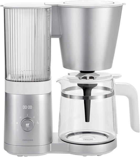 ZWILLING Enfinigy Glass Drip Coffee Maker 12 Cup, Awarded the SCA Golden Cup Standard, Silver