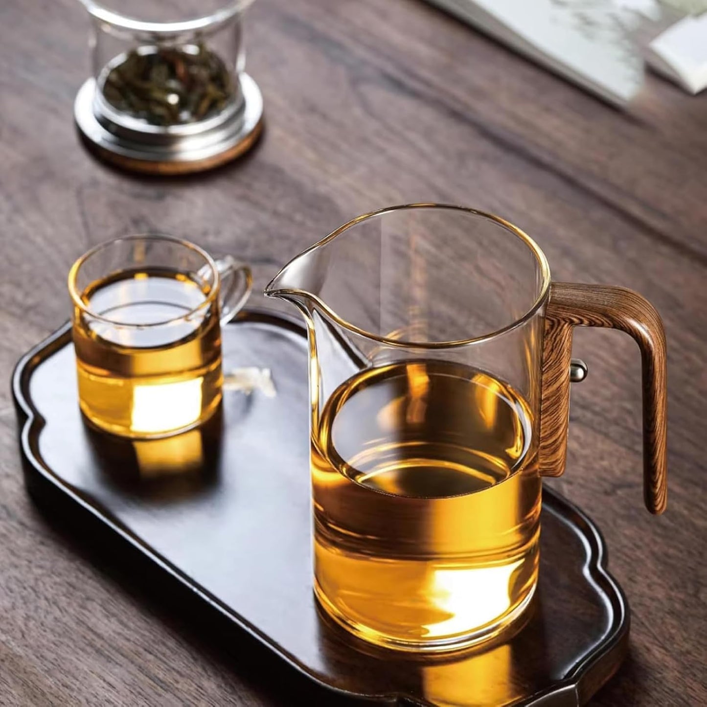 Tea Pot, New Magic Tea Pot with Strainer, Water Separation Glass Teapot with Infuser (800ml/27.1oz)