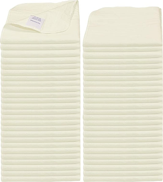 Shop Towels| Multipurpose Commercial and Residential Shop Cleaning| Car Wash, Polish, Housewares, Microwave, Coffee Machine, Restaurant, Bathrooms, Electronics, Auto Garage | 50 Pack 14"x12" Natural