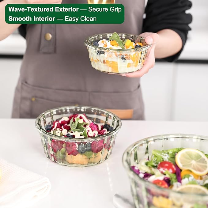 Taiuloo 3-Piece Salad Bowls with Lids, BPA Free Plastic Meal Prep Containers To Go for Lunch, Kitchen Food Storage & Serving Bowls for Salad, Snack, Fruit, Veggie, Pink