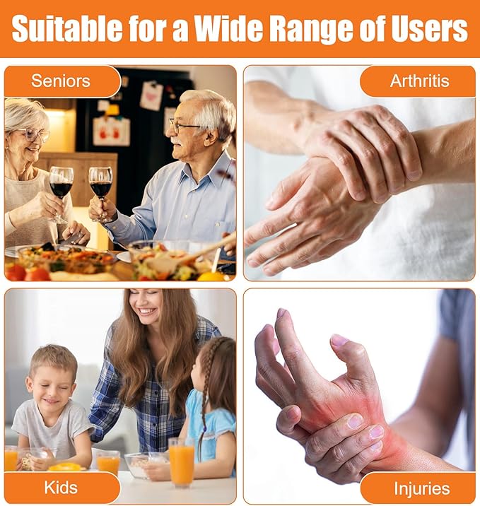 6Pcs Water Bottle Opener for Arthritic Hands, Water Bottle Opener Set 3 in 1 Multi-Purpose Bottle Cap and Soda Can Opener for Seniors and Arthritic Hands with Easy Grip