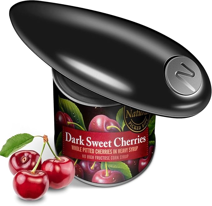 One Touch Battery Operated Electric Can Opener Fits Almost Size Can With Smooth Edge, Hands Free Electric Can Openers for Kitchen, Kitchen Gadgets Automatic Electric Can Opener for Seniors, Arthritis