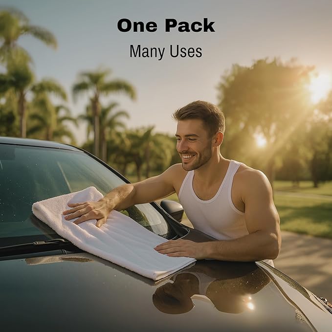 JMR 12 Pack Thin 100% Cotton Utility Towels (20x40 White) - Quick-Dry, Lightweight & Economical for Pets, Gym, Cleaning, Kitchen, Travel, Hair, Auto - Practical Multi-Use Space Saver, Bulk Value