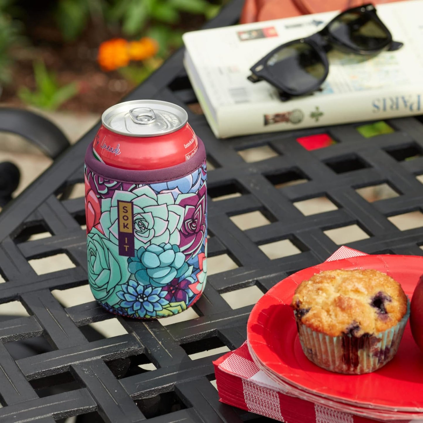 Sok It CanSok Sleeve for Beer & Soda Insulated Neoprene Cover (Give Thanks, 12oz Slim Can Sleeve)