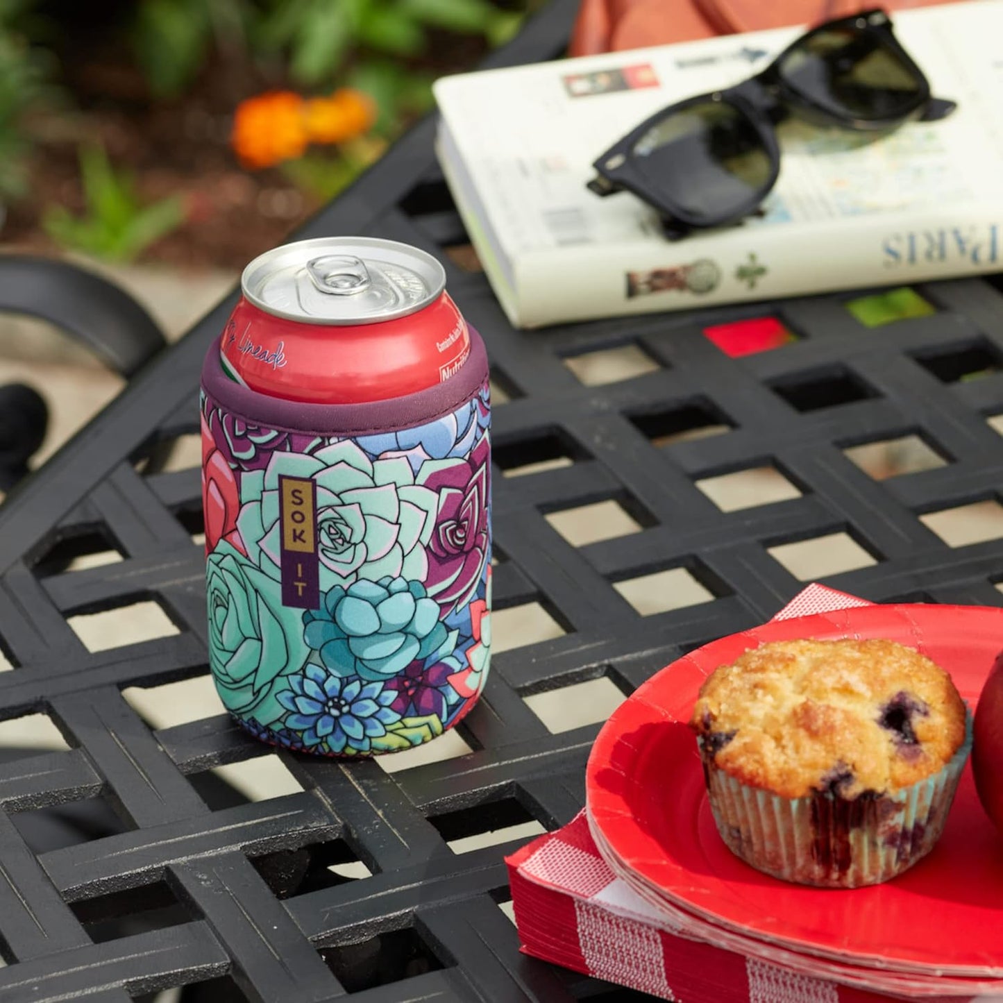 Sok It CanSok Sleeve for Beer & Soda Insulated Neoprene Cover (Hearty Hues, 12oz Slim Can Sleeve)