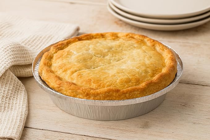 Ruthy's Outlet Round aluminum foil pans Disposable Tray Containers for Storing, Baking, Meal Prep & Reheating | Freezer & Oven Safe, Recyclable (200, 8" Round)