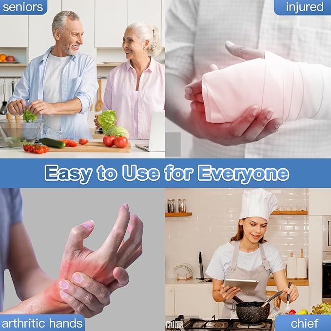 Electric Can Opener for Seniors, Rechargeable Automatic Canopener Smooth Edge, Kitchen Aid Gadgets Perfect for Chef, Arthritis Friendly, Hands Free, One Touch Design, Easy to Use