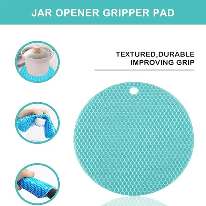 Jar Opener for Arthritis & Weak Hands | 4-in-1 Easy Grip Jar, Bottle & Can Lid Remover | Ergonomic Non-Slip Kitchen Aid, Durable & Portable Opener for Seniors, Adults & Kids