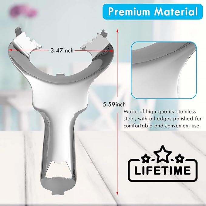 Mason Jar Opener for Canning Lids No Lid Dents or Damage,Multi-Purpose for Bottle Opener and Various Lids Canning Jar Opener,Easy Twist Manual Handheld Top Remover(2 Pack)