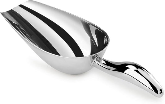 New Star Foodservice 1028539 Stainless Steel Bar Ice Flour Utility Scoop, 24-Ounce