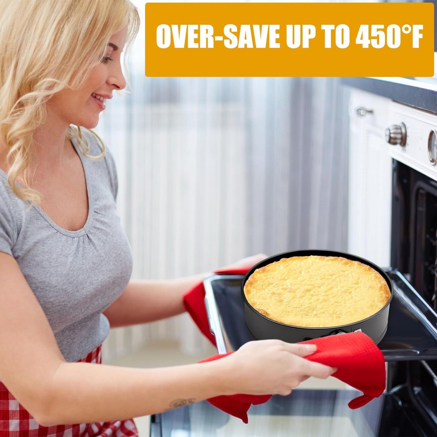 7 Inch Springform Cheesecake Pan with Removable Bottom, Leakproof Round Cake Baking Pan