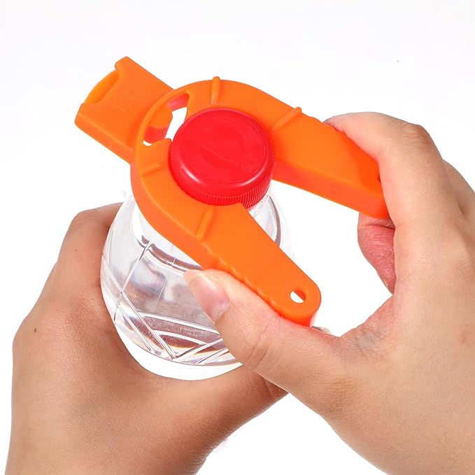 Bewudy 4 PCS Plastic Bottle Cap Opener, Water Bottle Opener, Multifunctional Bottle and Can Opener, 3 in 1 Multi-Purpose Water Bottle Opener for Weak Hands Children Seniors Elderly Arthritis