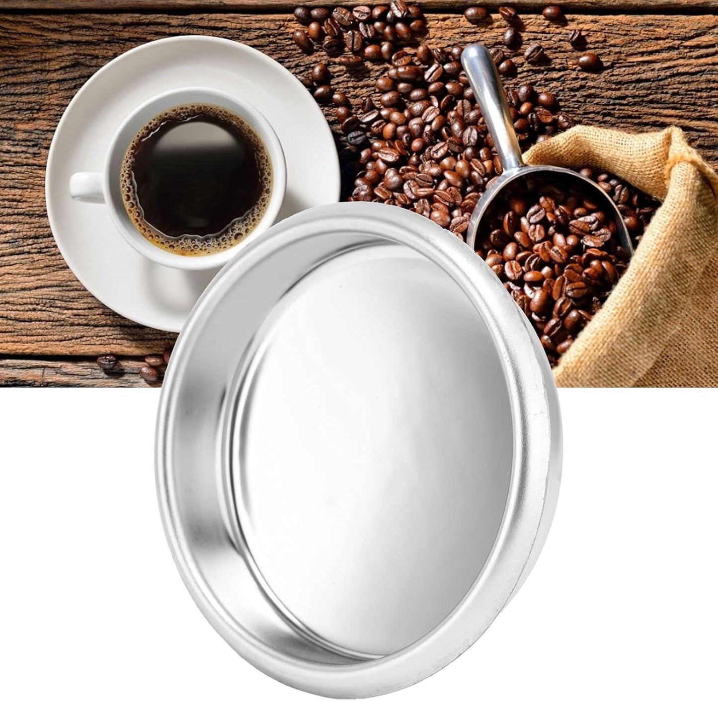 Coffee Machine Accessories, 54mm Backflush Insert Metal Backflush Insert Coffee Machine Stainless Steel Backflush Insert Metal Blind Filter for Sage8 Series