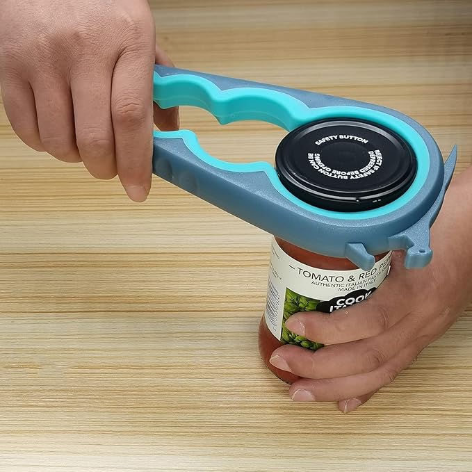 Otstar Jar Opener Bottle Opener for Weak Hands,Seniors with Arthritis, Elderly, Jar Lid Opener Gadgets with Rubber Jar Opener Gripper Pad and Corkscrew Opener