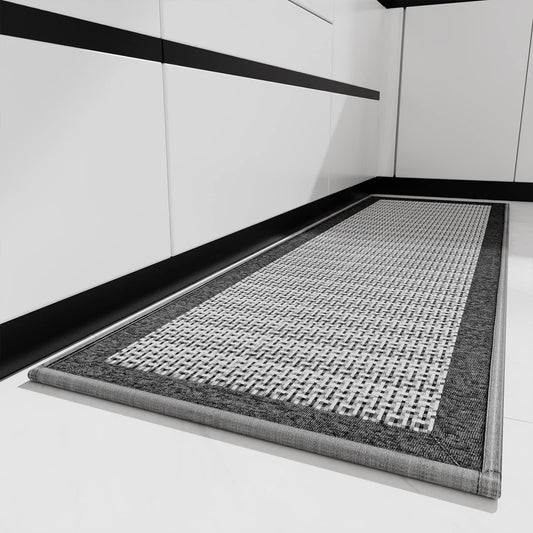 Kitchen Rugs and Mats Non Skid Washable - Non Slip Absorbent Kitchen Runner Rugs for Floor, Machine Washable Standing Mats for in Front of Sink,Laundry Room,Hallway(20"x70",Grey)
