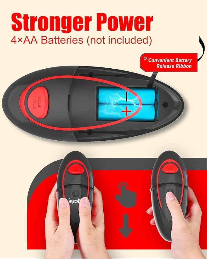 One Touch Electric Can Opener for All Can Sizes, Smooth Edge Design for Seniors with Arthritis, Automatic Kitchen Gadget & Food Safety