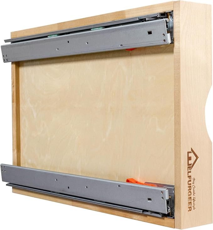 WelFurGeer Pull Out Drawers for Kitchen Cabinets, Cabinet Organizer, Pot and Pan Organizer Cabinet, Slide Drawer (20''W) B24 (20''W x21''D)