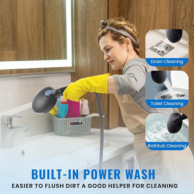 Ryamen Filtered Shower Head with Handheld, High Pressure 9-Spray Modes Detachable Shower Head with Filter for Hard Water-Remove Chlorine & Impurities, Improve Skin & Hair Health, Matte Black
